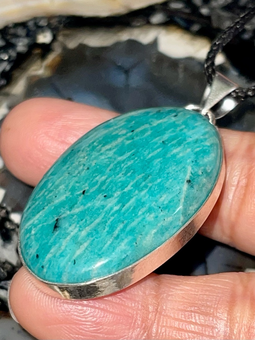 “The Peace Maker Stone” Amazonite Crystal Pendant 2”
